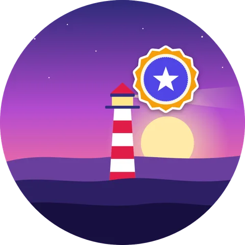 The same icon with a star badge at the top right with a white outline and shadow